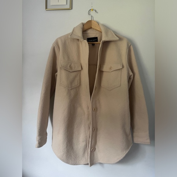 Hilary Radley Button Light Beige Jacket Size Small - Picture 1 of 3
